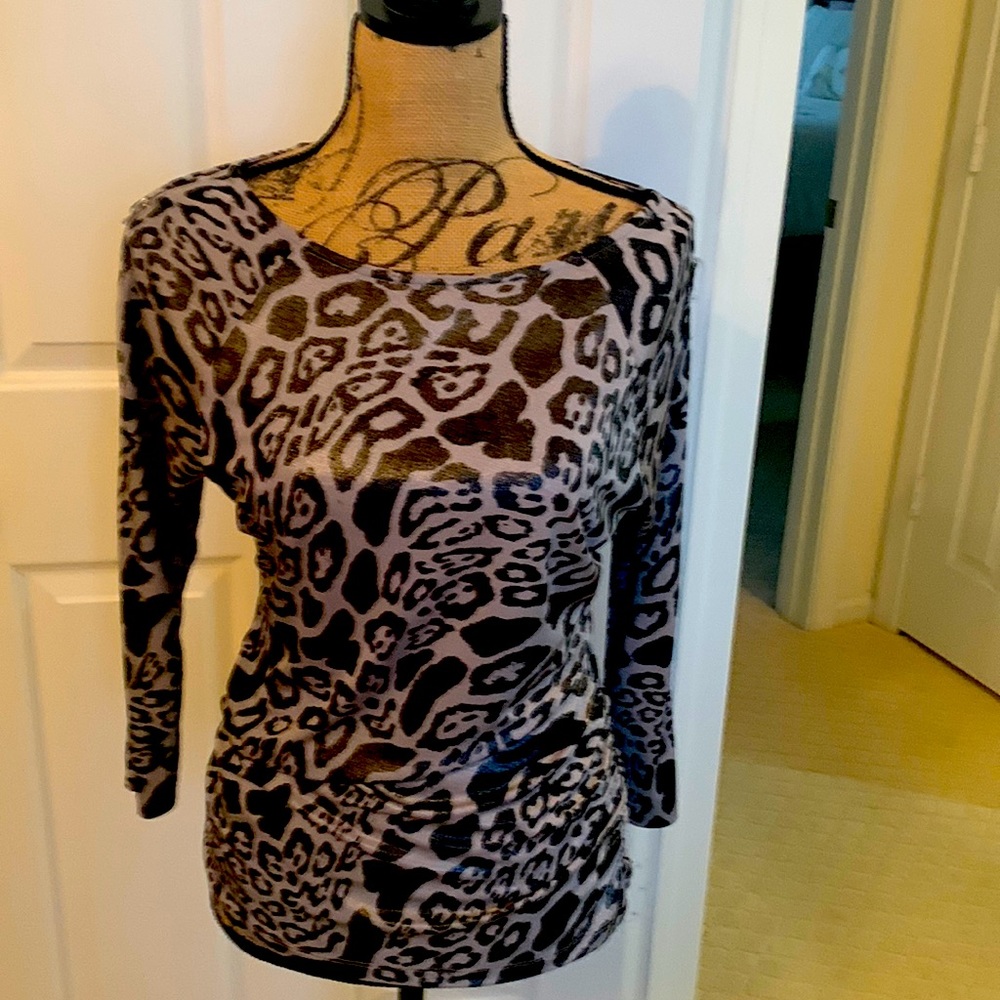 Animal Print Black/Gray Top